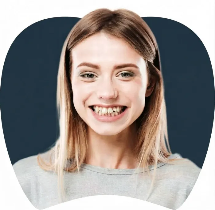 Sonrisa antes del tratamiento dental
